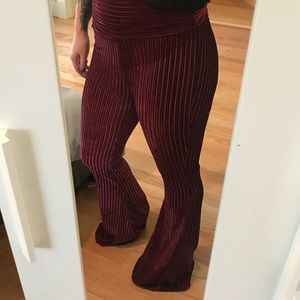 Raspberry Corduroy Festival Pants